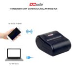 DCode DC2M - 2 inch 58mm, Mobile Receipt and Label Printer USB, Bluetooth, Direct Thermal Transfer Printing 203dpi 1D, 2D Barcode Printer - Image 4