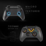Cosmic Byte Ares Pro Wireless Gamepad for PC, Android, iOS – Tri-Mode (2.4GHz, Bluetooth, Wired), Hall Effect Joysticks & Triggers, 1000Hz Polling, Backlit Buttons, Turbo, Macro Button, 3.5mm Audio Port (Black) - Image 3