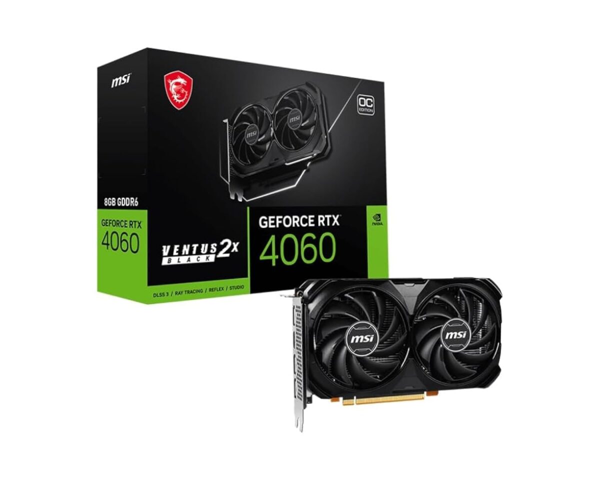 MSI GeForce RTX 4060 Ventus 2X Black 8GB GDDR6 Graphics Card - Image 1