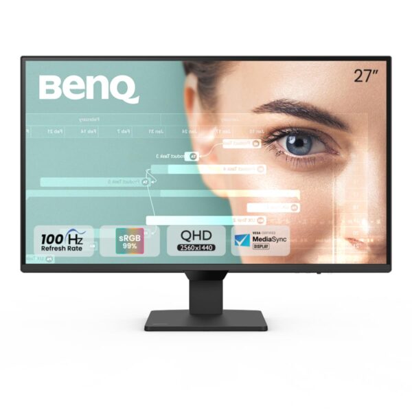 Benq Monitor GW2790Q 27"IPS QHD, 100Hz 99% sRGB , 1500:1 Contrast Ratio, built-in speakers, Dual HDMI 2.0, Eye-Care technologies to provide
