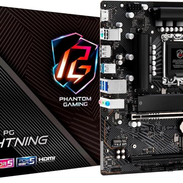ASRock B760M PG Lightning LGA 1700 intel b760 ddr5 micro ATX Motherboard