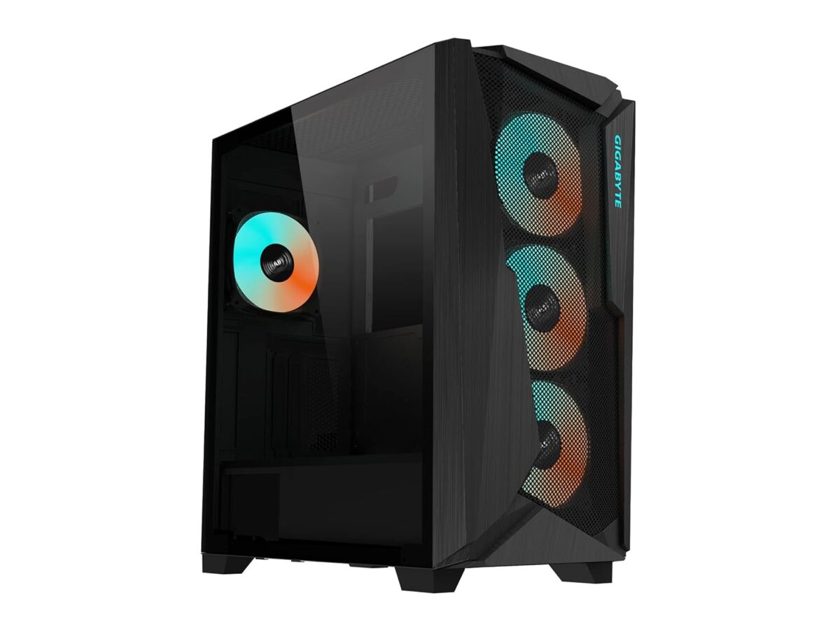 GIGABYTE C301 Glass - Black Mid Tower PC Gaming Case - Image 1