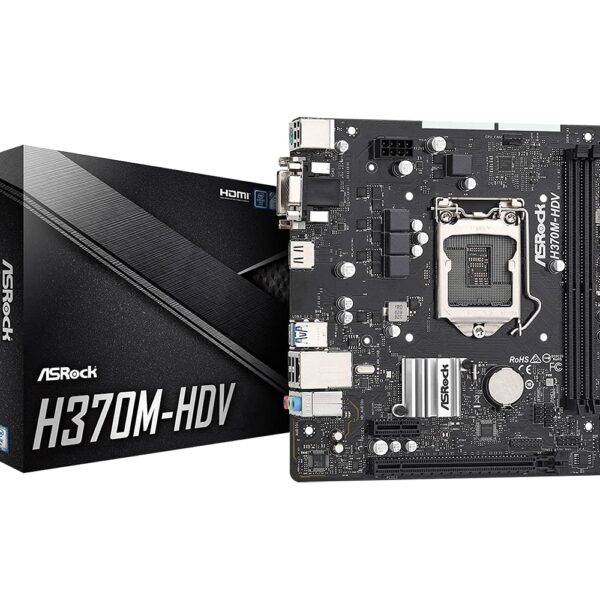 ASRock H370M-HDV LGA1151/ Intel H370/ DDR4/ SATA3&USB3.2/ Micro ATX Motherboard
