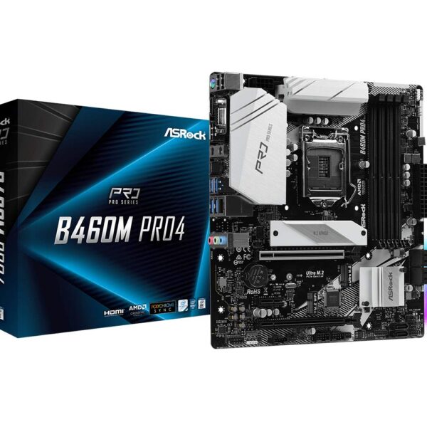 ASROCK B460M PRO4 Supports 10th Gen Intel Core Processors (Socket 1200) Motherboard