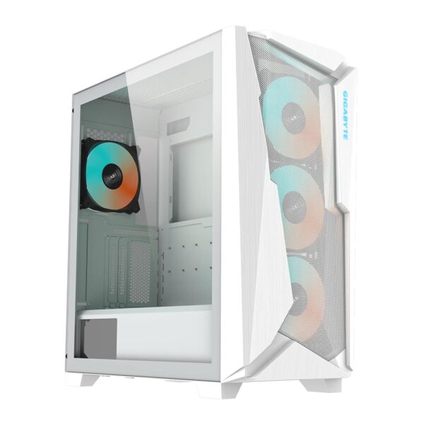 GIGABYTE C301 Glass White - White Mid Tower PC Gaming Case