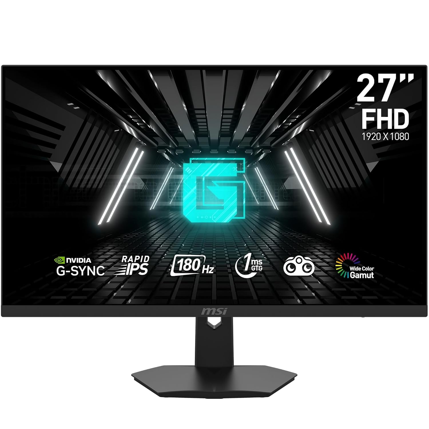 MSI G274F 27 Inch FHD Rapid IPS Gaming Monitor – 180 Hz 1 ms GTG, FreeSync & G‑Sync Compatible