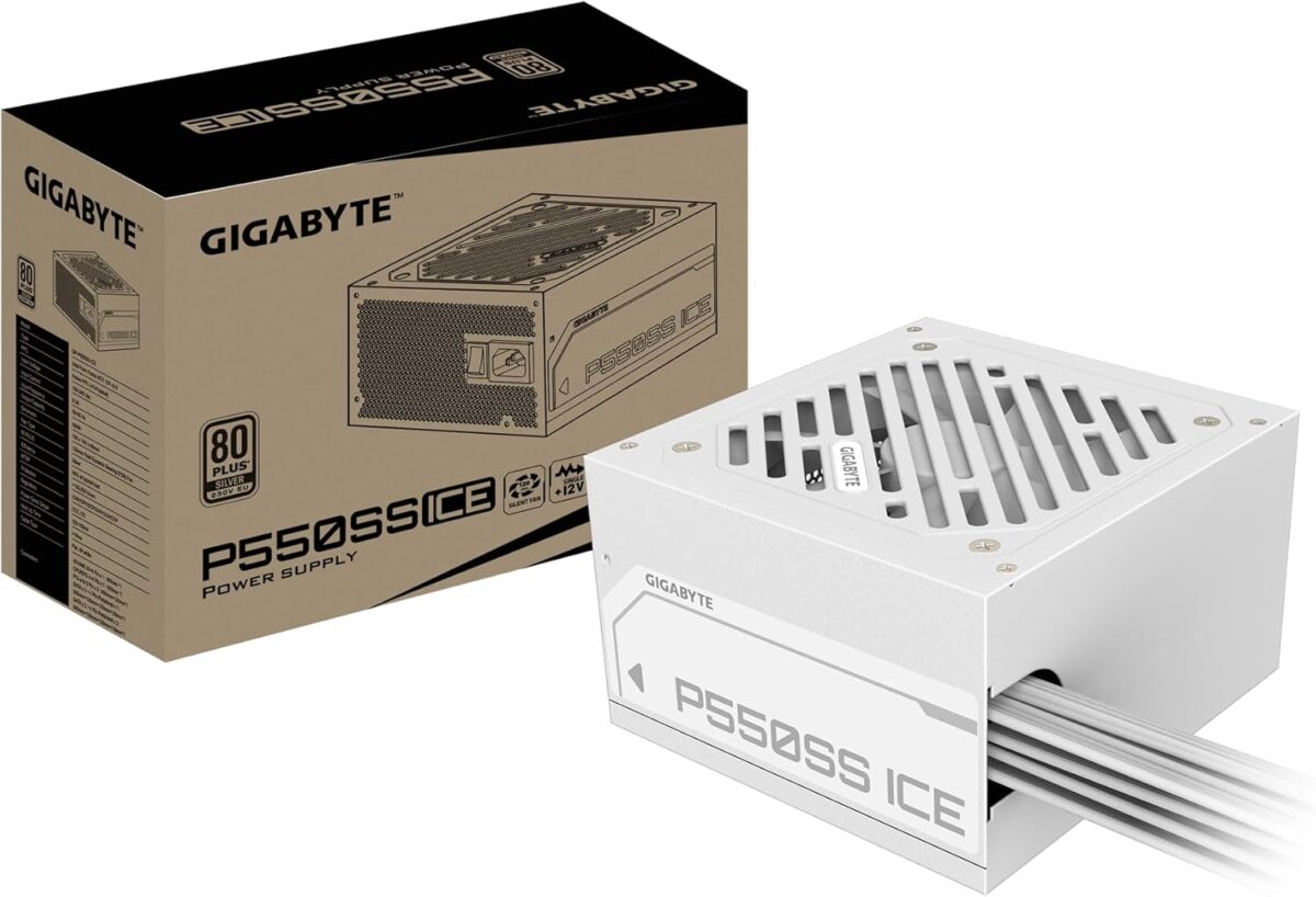 GIGABYTE P550SS Ice Power Supply - PCIe 5.0, 80 Plus Silver, Fully Modular Design - Image 1