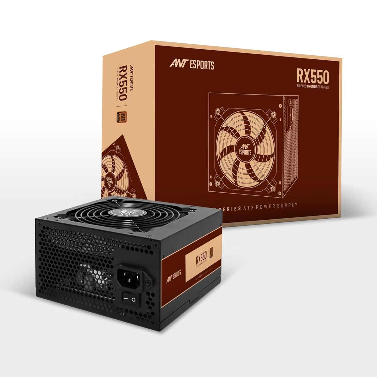 Ant Esports RX550 550 Watt 80 Plus Bronze Certified Power Supply/PSU for PC with Smooth & Silent 120mm Fan - Image 1