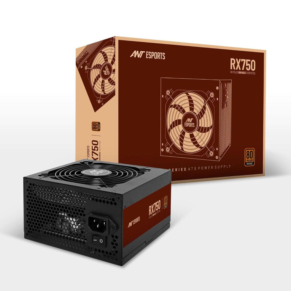 Ant Esports RX750 750 Watt 80 Plus Bronze Certified Power Supply/PSU for PC with Smooth & Silent 120mm Fan - Image 1