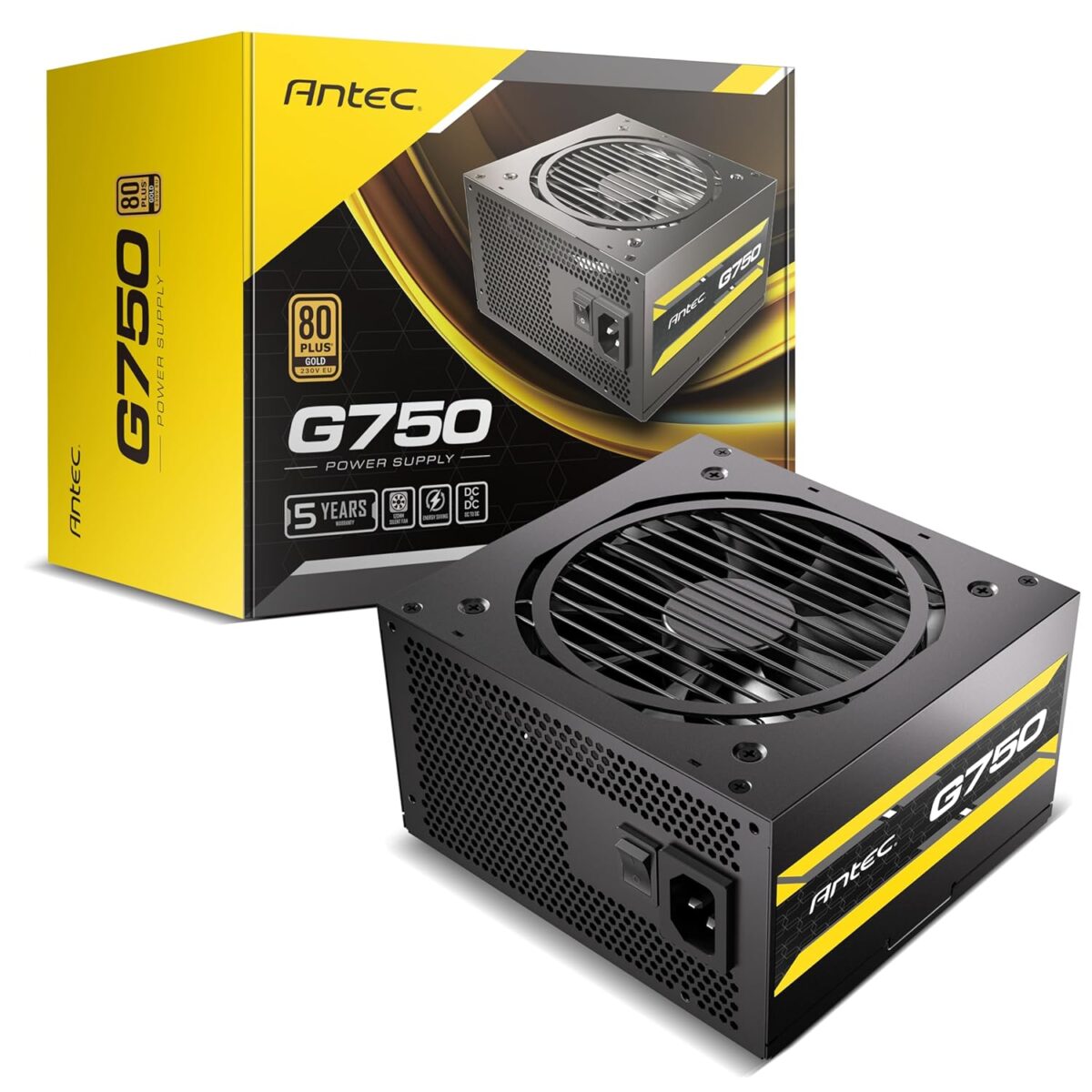 Antec G750W Semi Modular 750 Watt Power Supply with 80 Plus Gold - 5 Years Warranty - Image 1