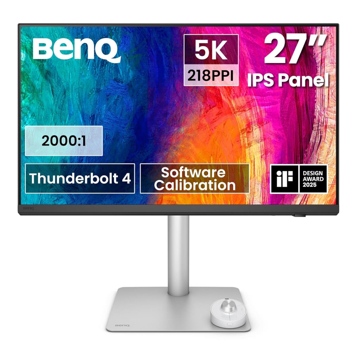 Benq Monitor PD2730S 27" 5K(5120 x2880),IPS Black Panel(2000:1 Contrast),100% sRGB , 98% P3,Thunderbolt 4 ,Wireless hotkey Puck ,Auto - Image 1