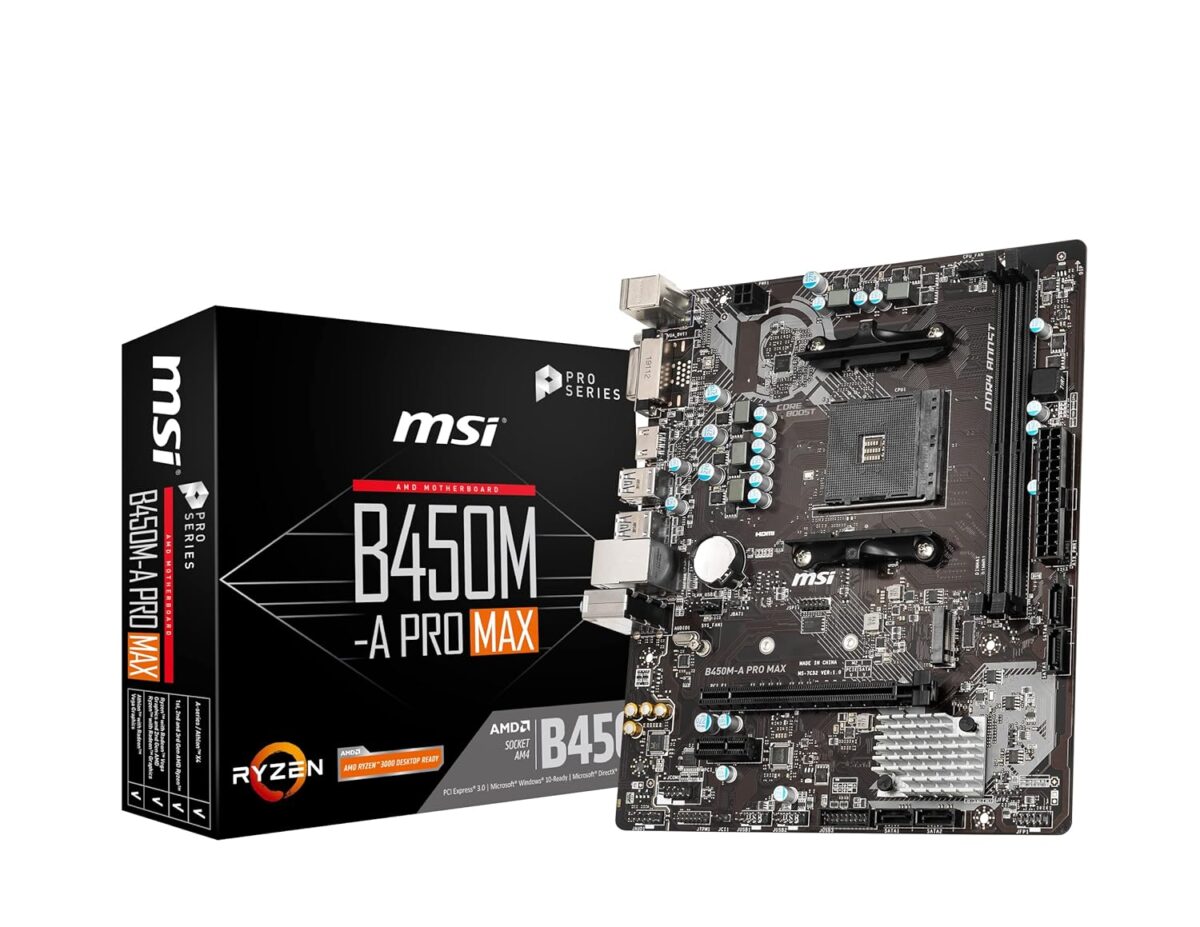 MSI B450M-A PRO MAX AMD AM4 DDR4 MOTHERBOARD - Image 1