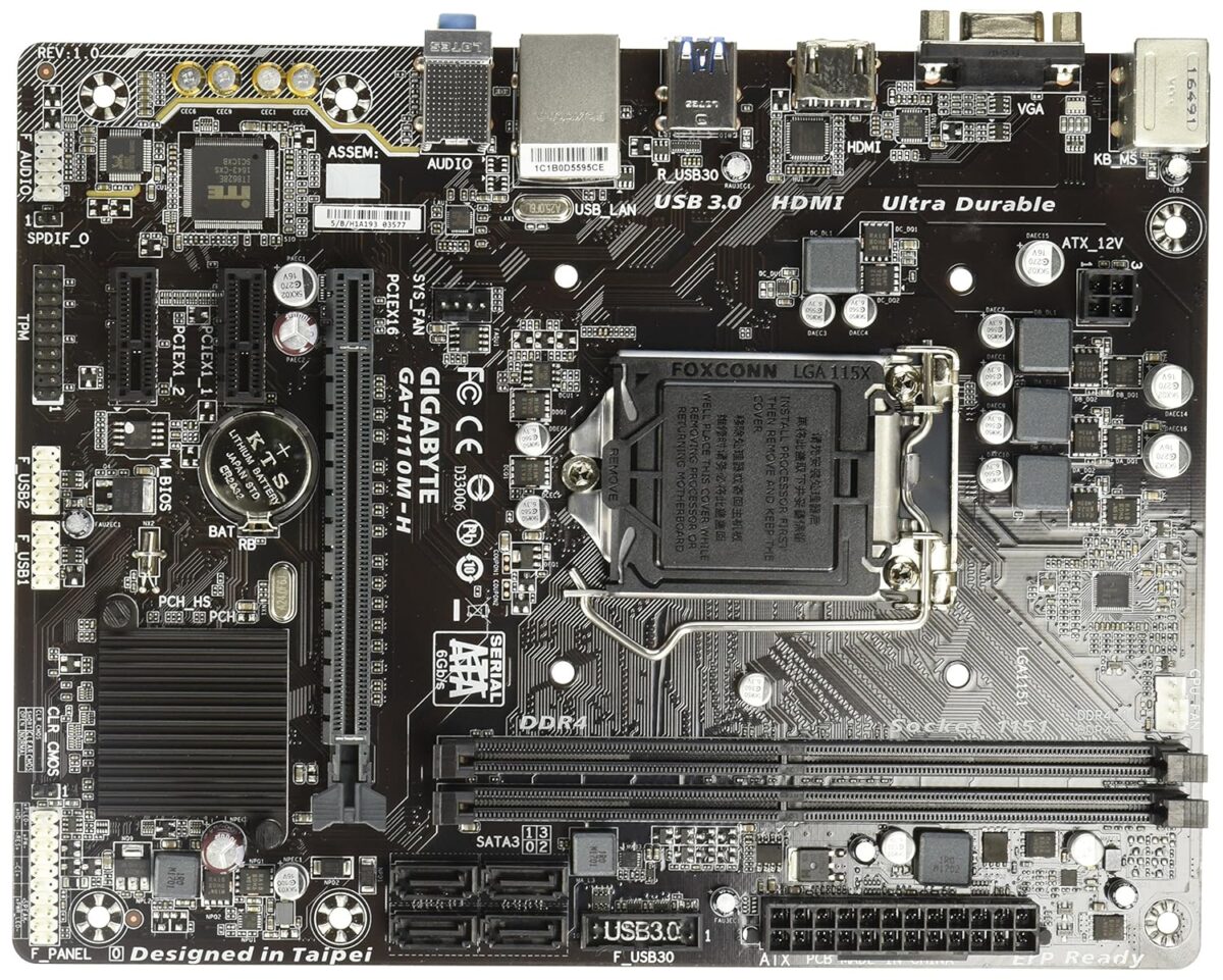 Gigabyte GA-H110M-H MicroATX Motherboard - Image 1