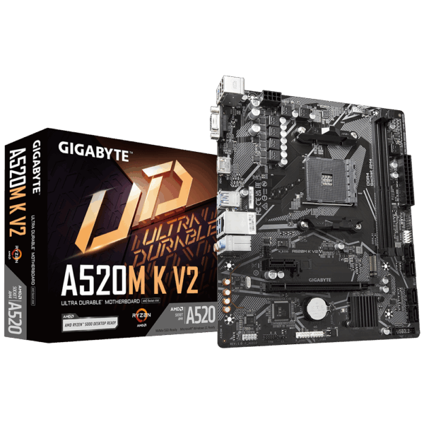Gigabyte A520M K V2 Micro-ATX Motherboard | AM4, DDR4