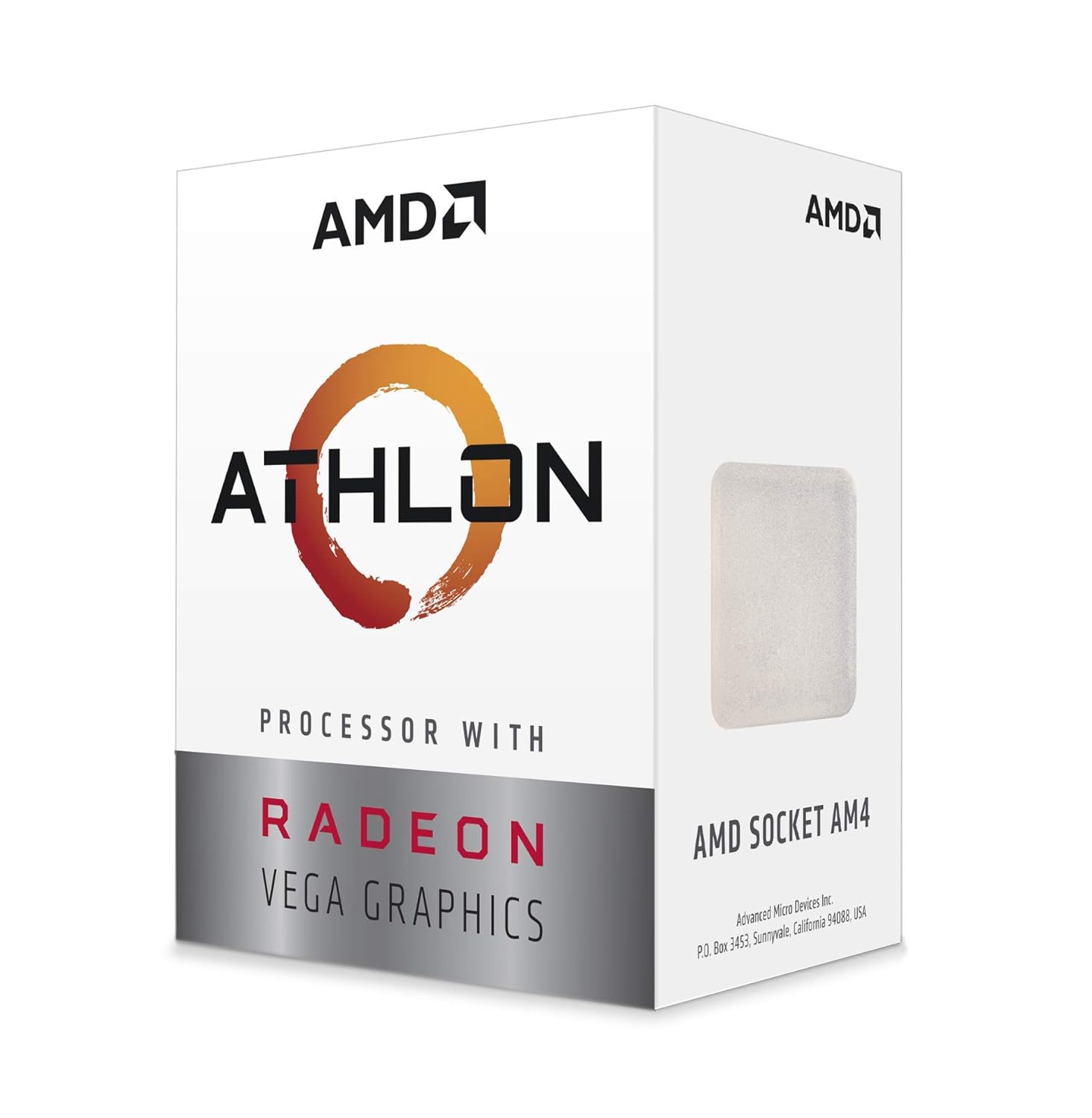 AMD Athlon 3000G Processor with Radeon Vega 3 Graphics, 2 Cores 3.5GHz 5MB Cache AM4 Socket