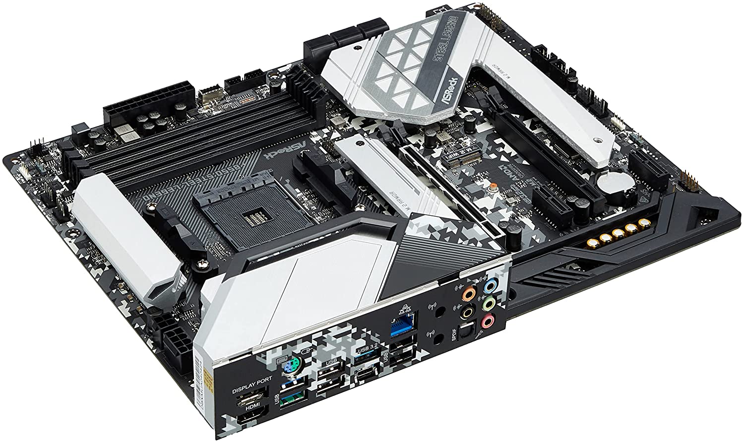 ASRock B550 Steel Legend ATX AMD AM4 Motherboard | DDR4‑4733+ OC | Dual PCIe