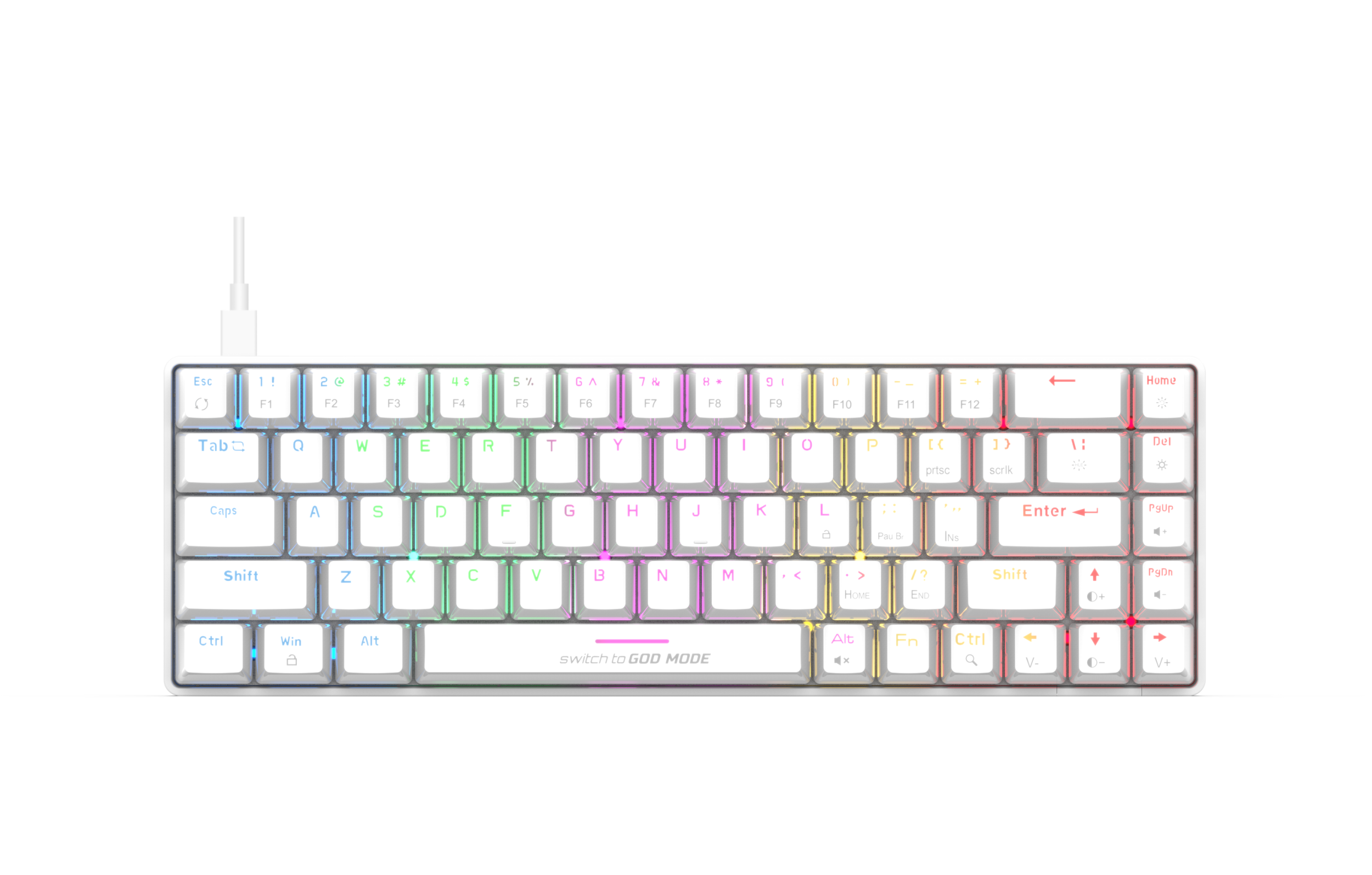 Cosmic Byte Artemis Mechanical Keyboard CB‑GK‑36 (Hot‑Swappable Blue Switches, White)