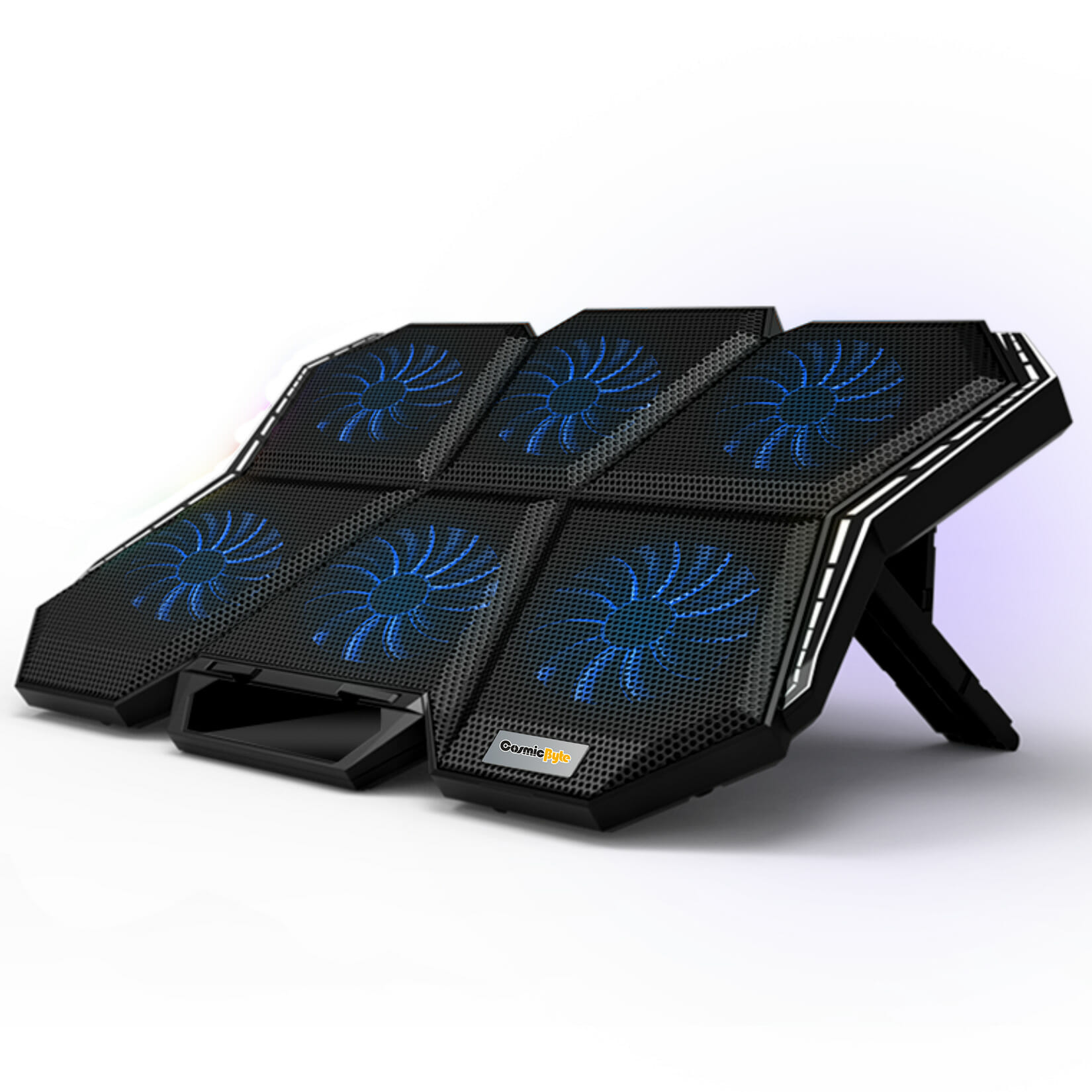 Cosmic Byte Meteoroid Laptop Cooling Pad 6 Fan Design Blue Colour
