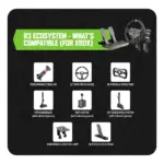 Moza R3 Bundle for PC and Xbox Officially Licensed, R3 Wheelbase, ES Steering Wheel, SR-P Lite Pedals, Table Clamp