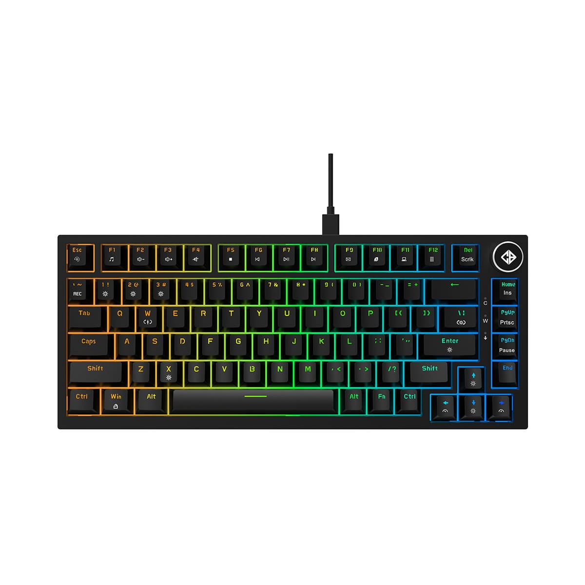 Cosmic Byte Phantom Black TKL Gasket Mechanical Keyboard CB‑GK‑43 With Pre‑Lubed Swappable Switches & RGB