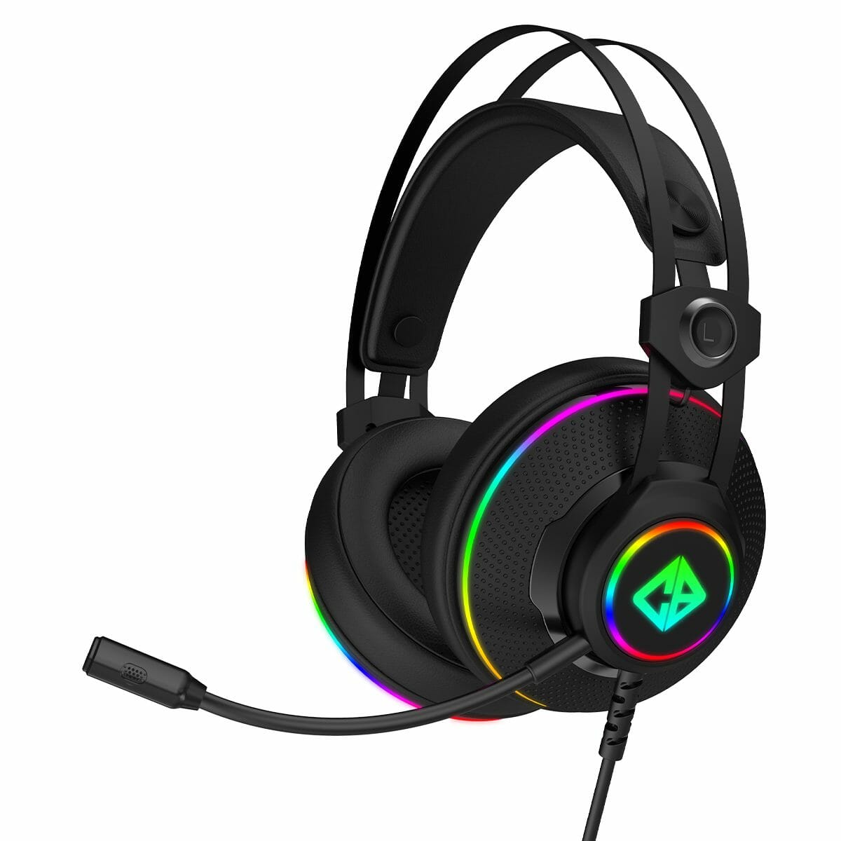 Cosmic Byte Proteus RGB Headset 7.1, Dual Input Headphone, ENC Microphone Black Color