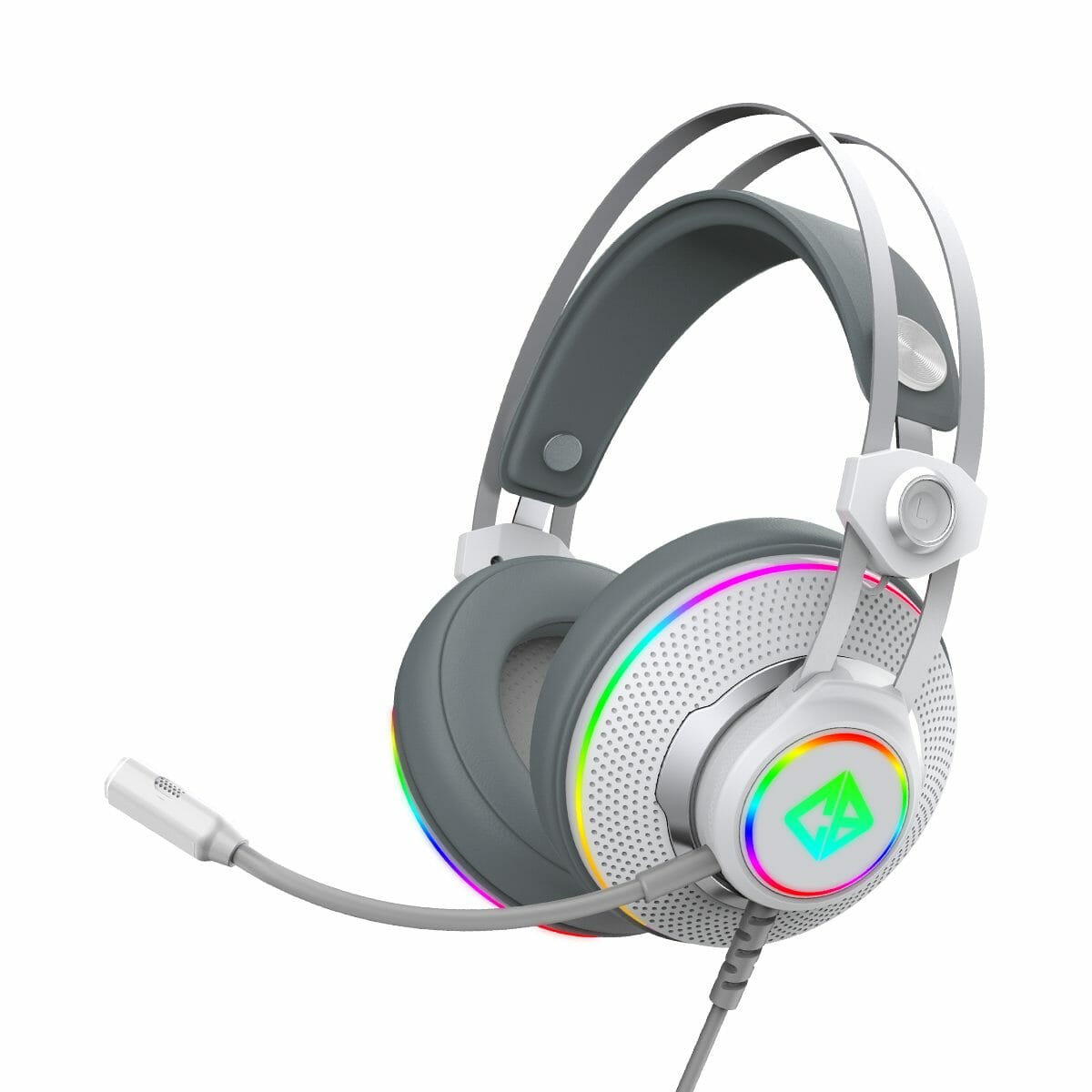 Cosmic Byte Proteus RGB White Headset 7.1, Dual Input Headphone, ENC Microphone ( White )