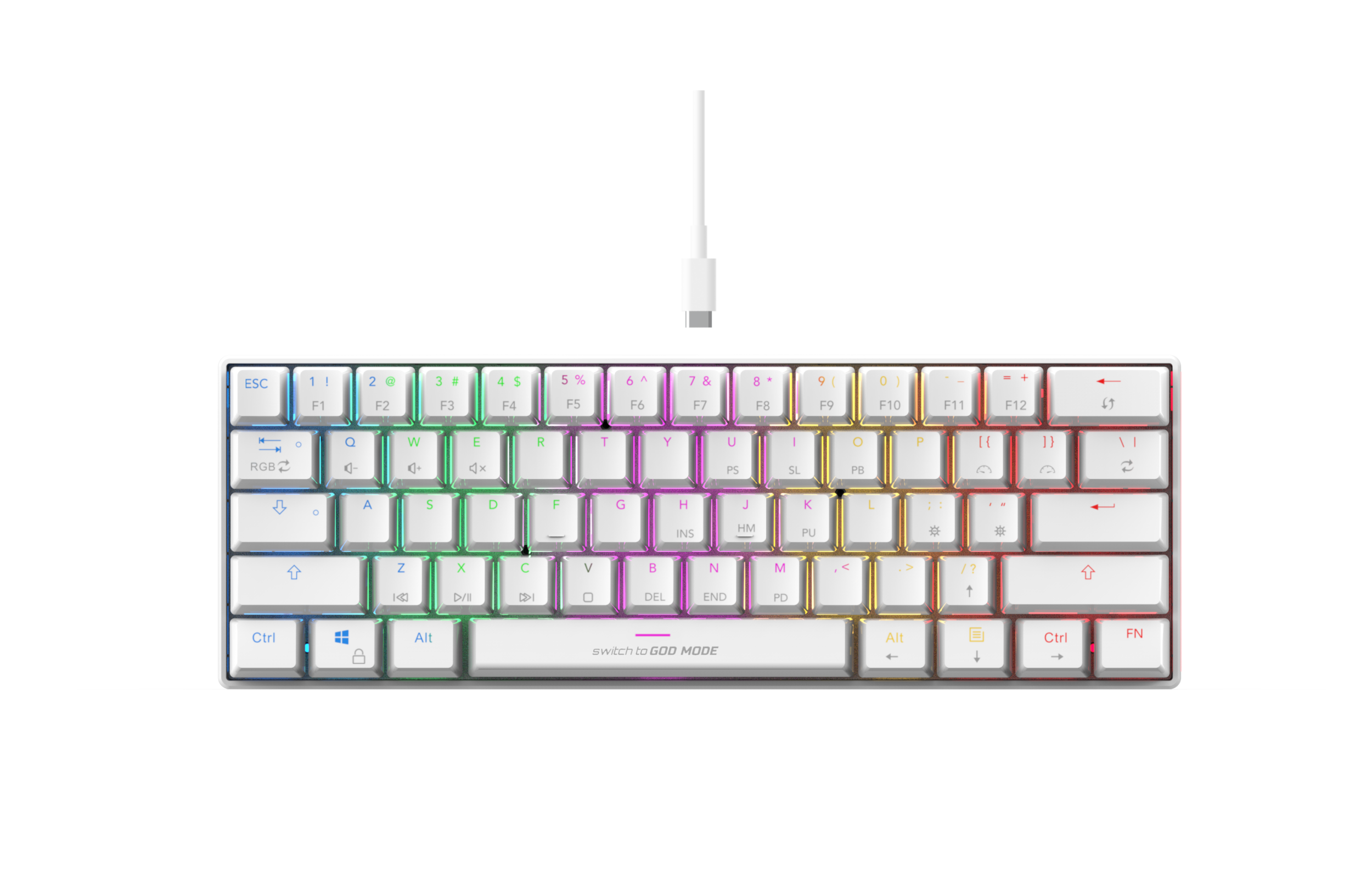 Cosmic Byte Themis Mechanical Gaming Keyboard 61 Key Compact RGB with Hot‑Swappable Switches