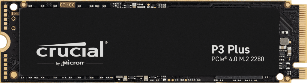 Crucial P3 Plus 1TB PCIe Gen4 NVMe M.2 2280 SSD – Up to 5000MB/s