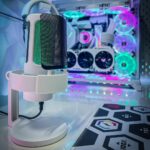 FIFINE AmpliGame A6V USB Microphone with Volume Dial, Mute Button & RGB for Gaming on PC/Laptop/PS4/5 Black