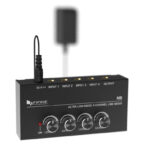 FIFINE N5 Four-Channel Line Mixer with Individual Volume Controls – Compact Audio Mixing Solution