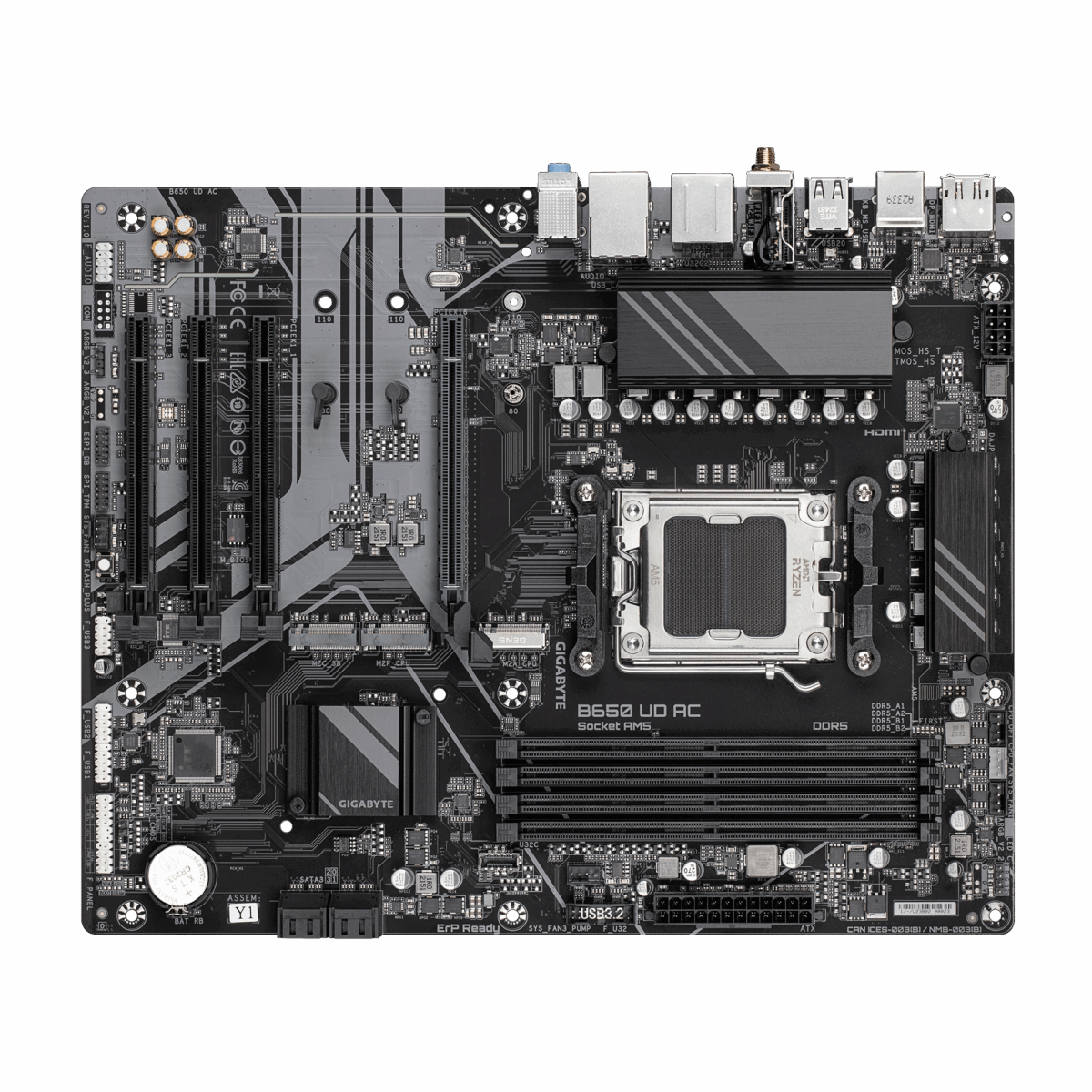 Gigabyte B650 UD AC AM5 LGA 1718 AMD B650 ATX Motherboard - Image 2