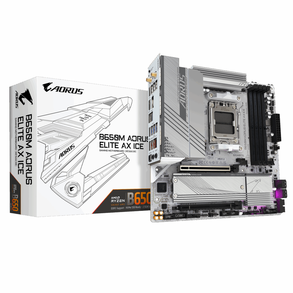 Gigabyte B650M Aorus Elite AX ICE AM5 Motherboard 1