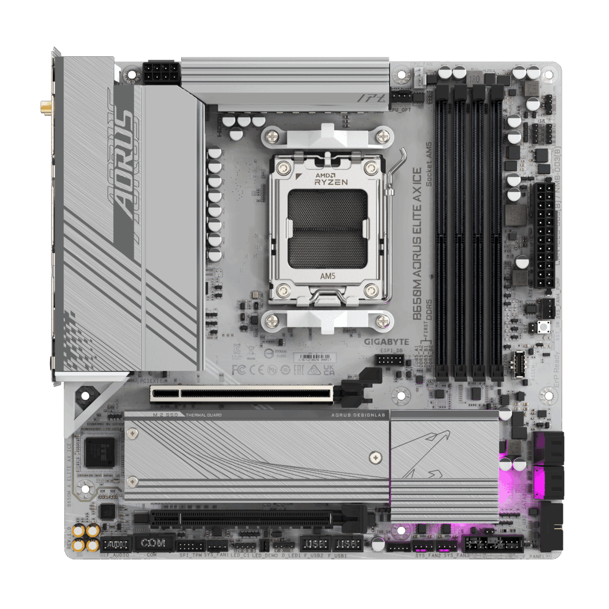 Gigabyte B650M Aorus Elite AX ICE AMD AM5 microATX Motherboard - Image 6