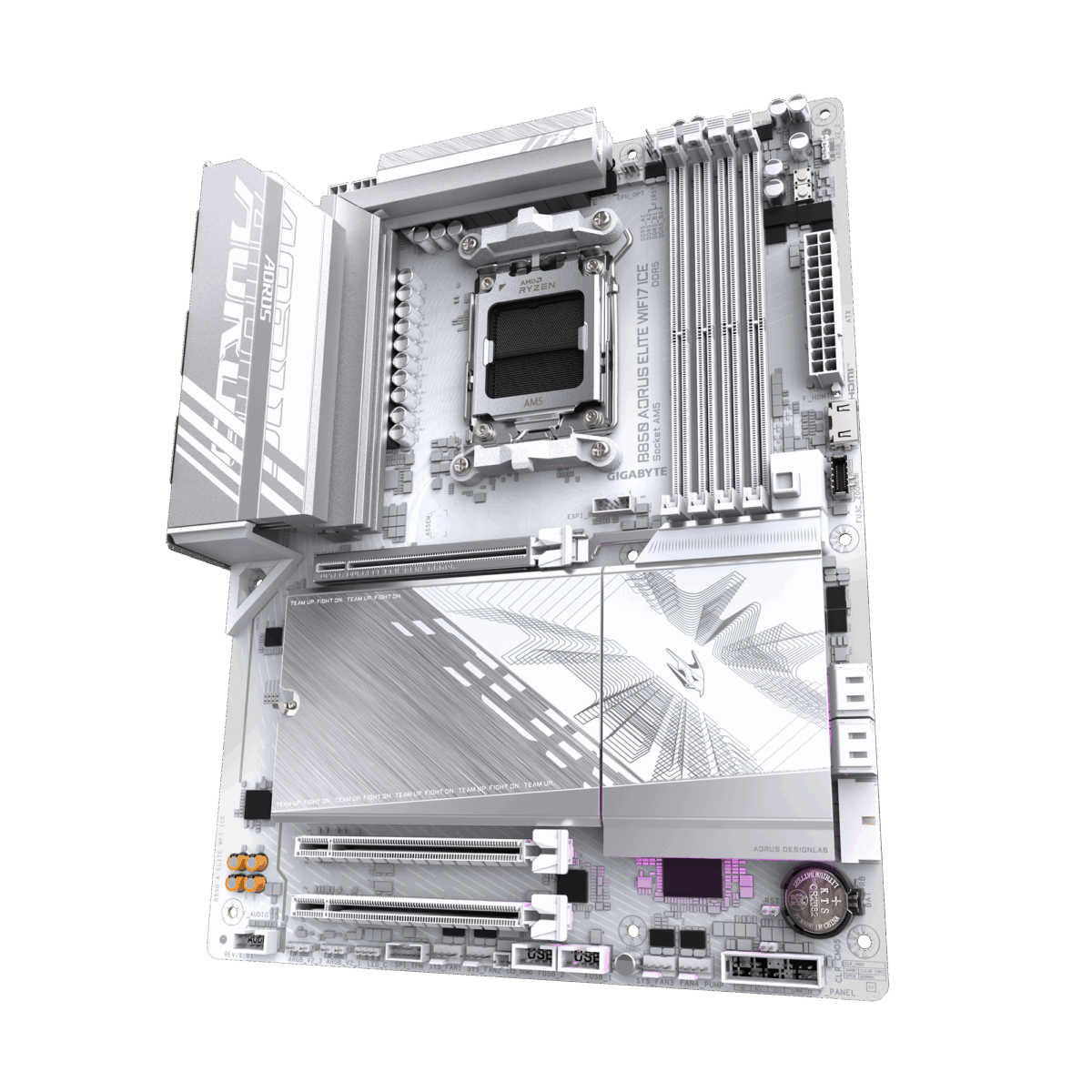 Gigabyte B850 Aorus Elite WiFi7 ICE AMD AM5 LGA 1718 Motherboard, ATX, DDR5, 3X M.2, PCIe 5.0, USB-C, WIFI7, 2.5GbE LAN, EZ-Latch - Image 3