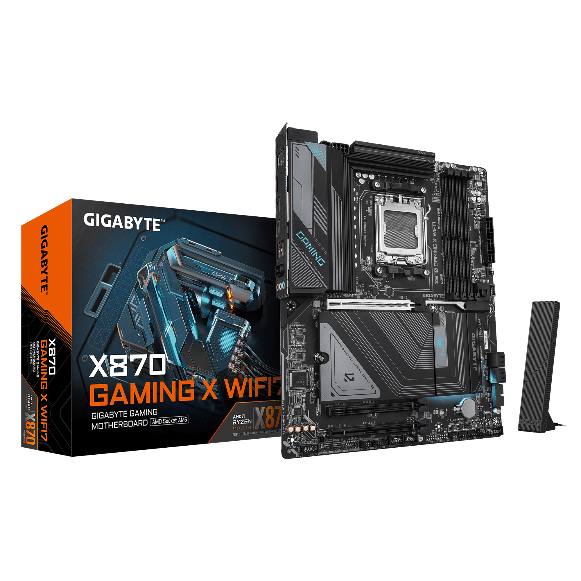 Gigabyte X870 Gaming X WiFi7 AM5 ATX Motherboard with DDR5, PCIe 5.0, USB4, Wi‑Fi 7 & Triple M.2