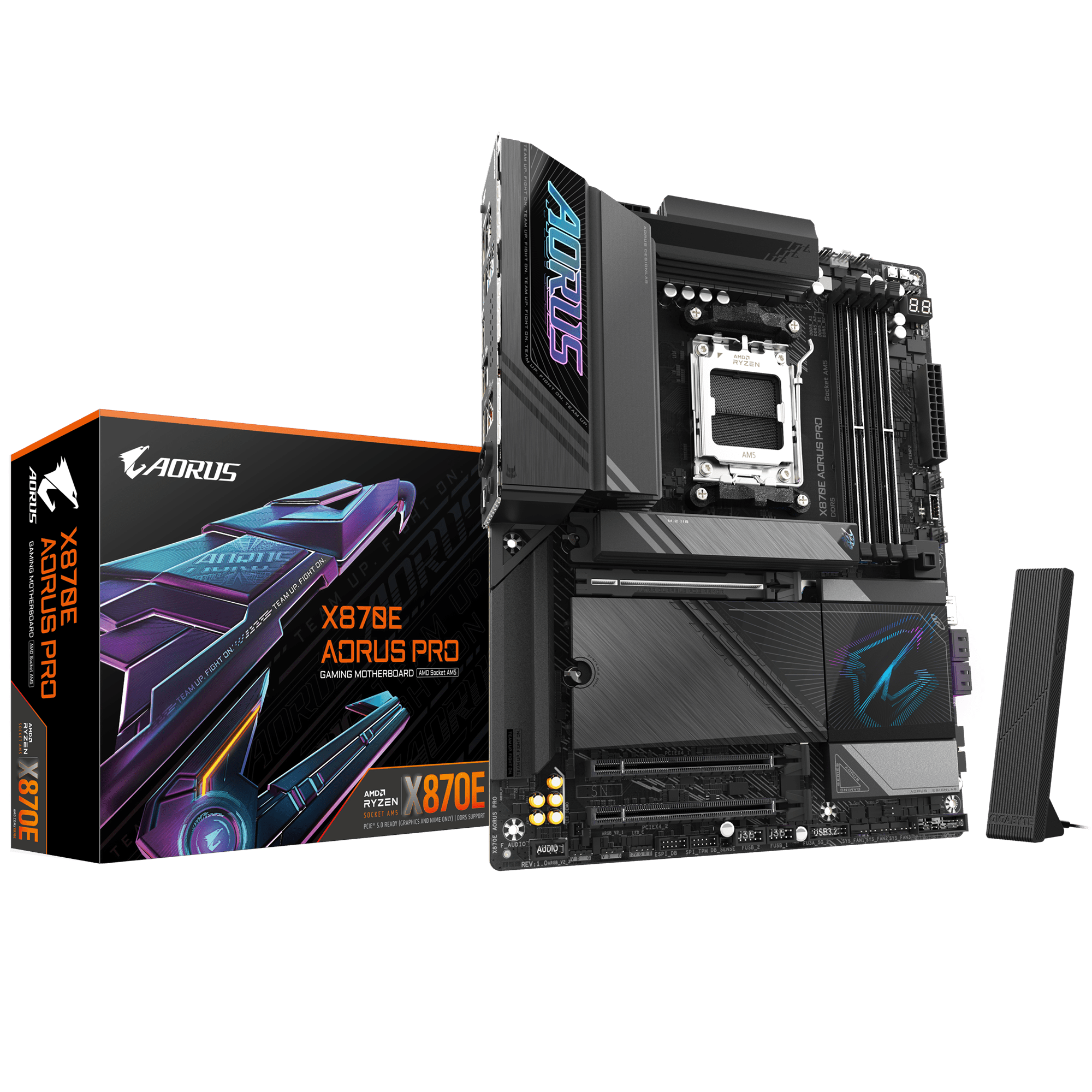 Gigabyte X870E AORUS Pro AM5 ATX Motherboard with DDR5, Dual PCIe 5.0 M.2, USB4 & Wi‑Fi 7