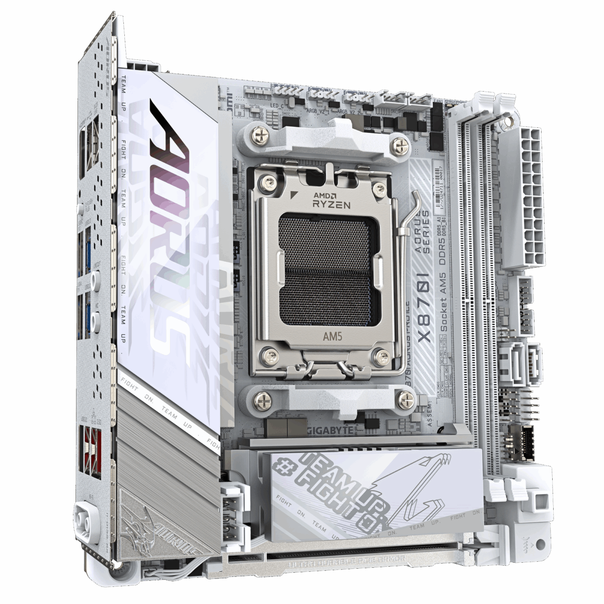 Gigabyte X870I Aorus Pro ICE AMD AM5 LGA 1718 Motherboard, Mini-ITX, DDR5, 2X M.2, PCIe 5.0, USB-C, WIFI7, 2.5GbE LAN, EZ-Latch - Image 6