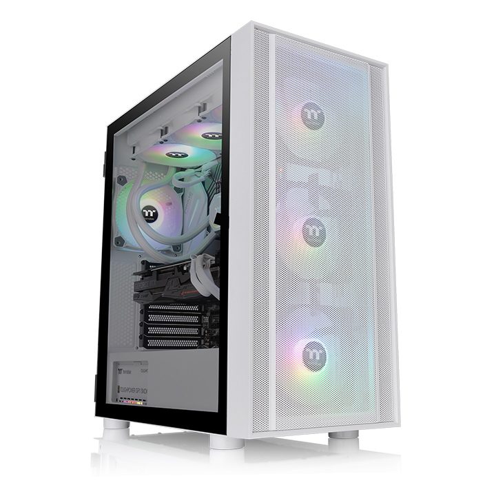 Thermaltake H570 TG ARGB Snow – Mid Tower ATX Gaming Cabinet with Tempered Glass & ARGB Fans
