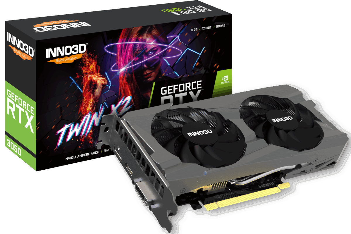 INNO3D GeForce RTX 3050 8GB Twin X2 Graphics Card