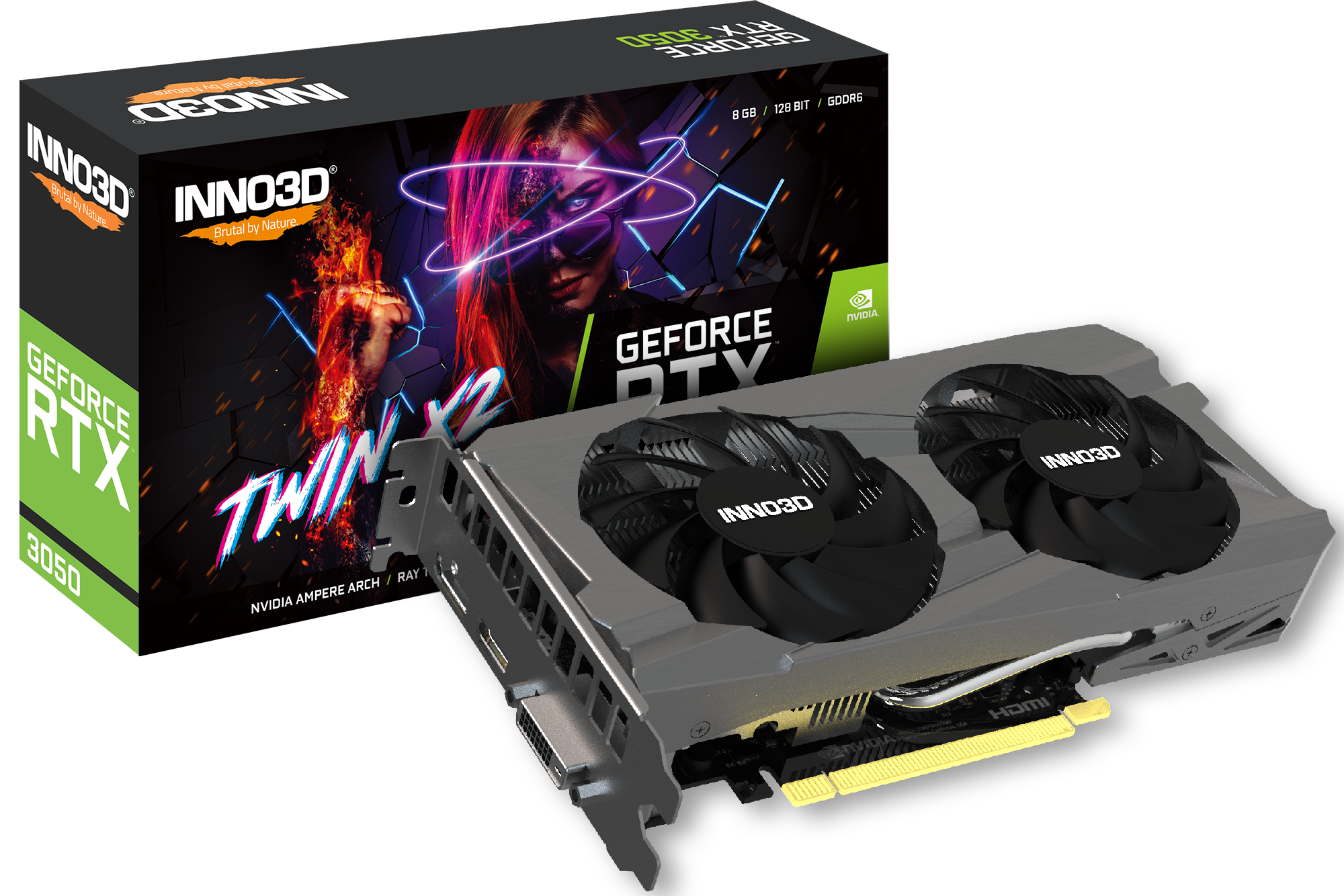 INNO3D GeForce RTX 3050 8GB Twin X2 Graphics Card