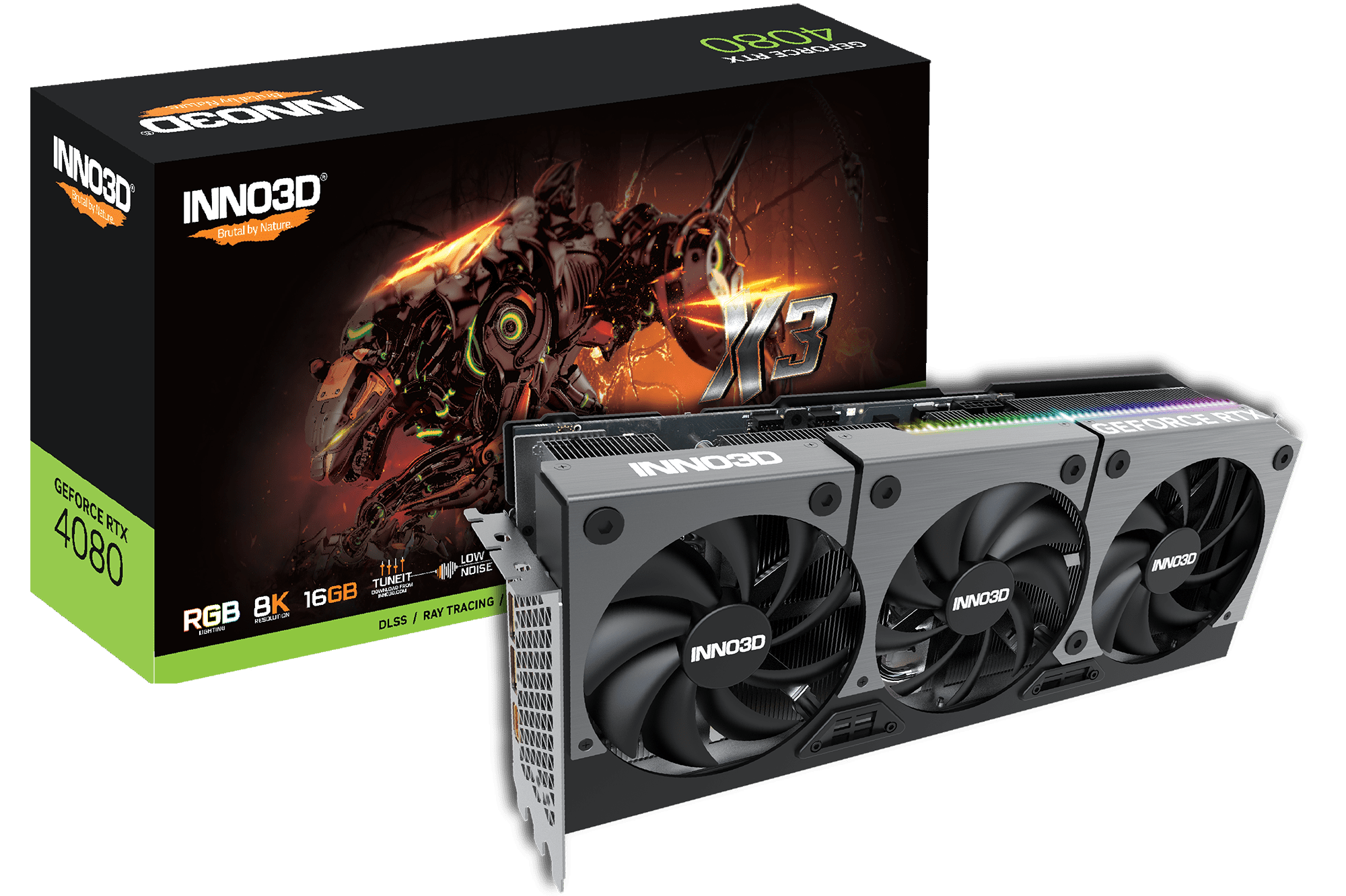 INNO3D GeForce RTX 4080 Super X3 16GB GDDR6X Graphics Card | DLSS 3.5, Ray Tracing