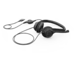 Logitech H390 Wired On Ear Headset for PC/Laptop, Stereo Headphones with Noise Cancelling Microphone, USB-A, In-Line Controls, Works with Chromebook