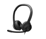 Logitech H390 Wired On Ear Headset for PC/Laptop, Stereo Headphones with Noise Cancelling Microphone, USB-A, In-Line Controls, Works with Chromebook