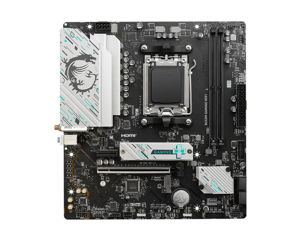 MSI B650M Gaming WiFi mATX Motherboard AM5, DDR5 Dual PCIe 4.0 M.2, Wi‑Fi 6E, 2.5G LAN