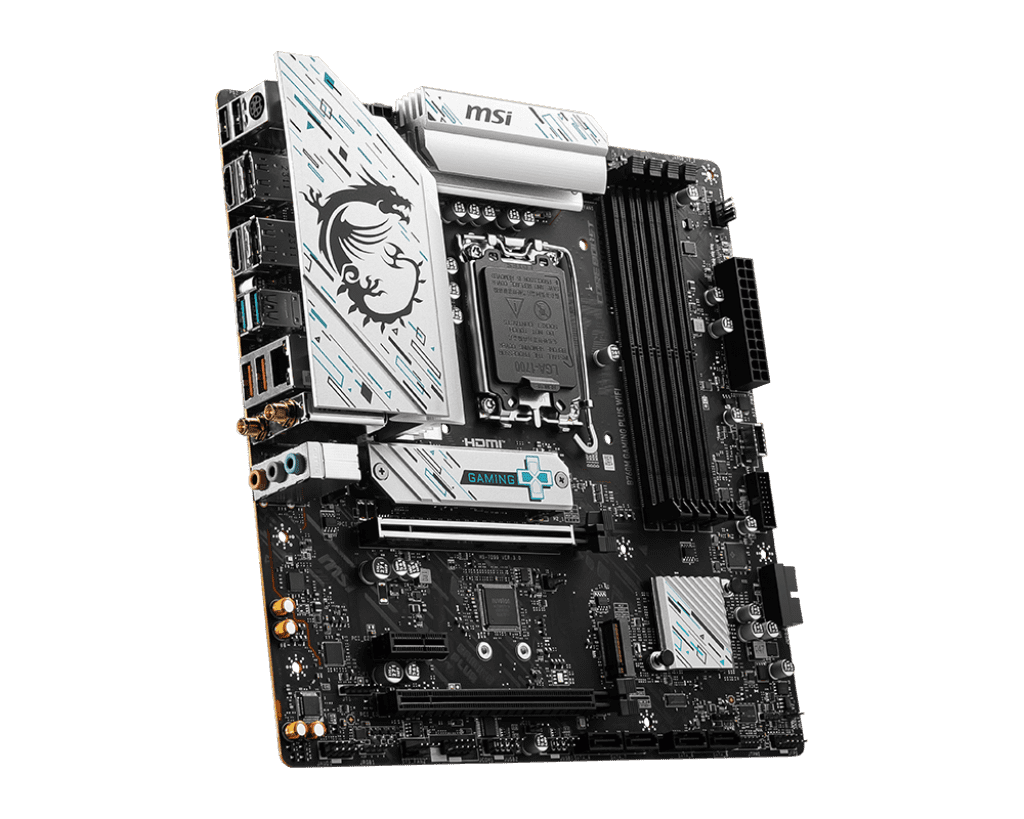 MSI B760M Gaming Plus WiFi Black DDR5 mATX Motherboard – LGA1700, DDR5 | PCIe 4.0 M.2, Wi‑Fi 6E, 2.5G LAN