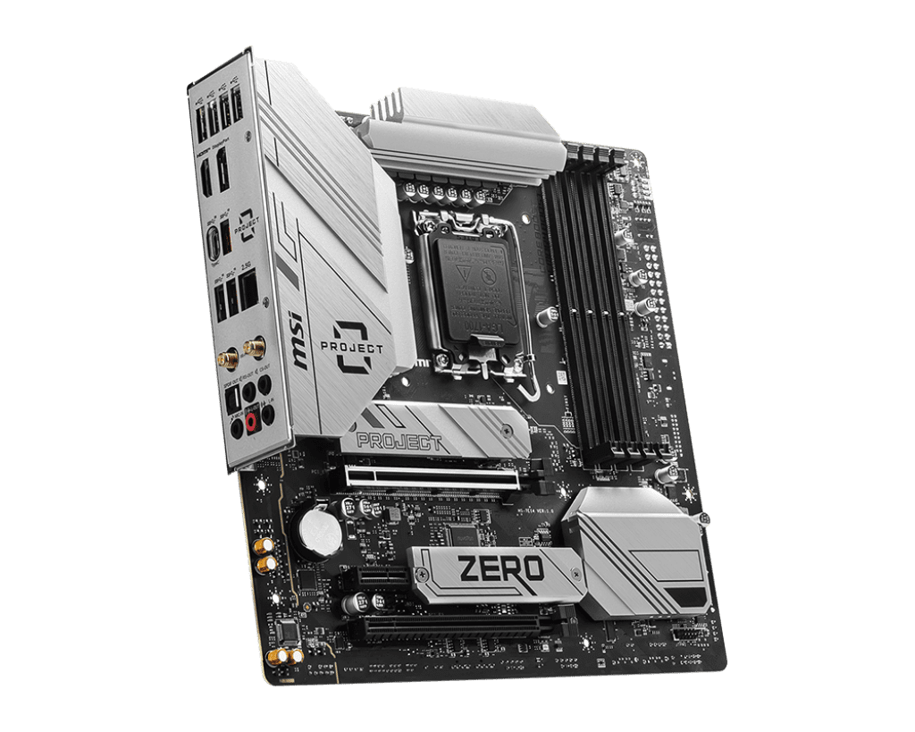 MSI B760M Project Zero DDR5 mATX Motherboard – LGA1700, DDR5 | PCIe 4.0 M.2, 2.5G LAN