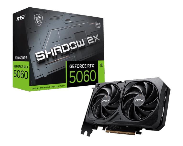MSI GeForce RTX 5060 8G Shadow 2X OC Graphics Card