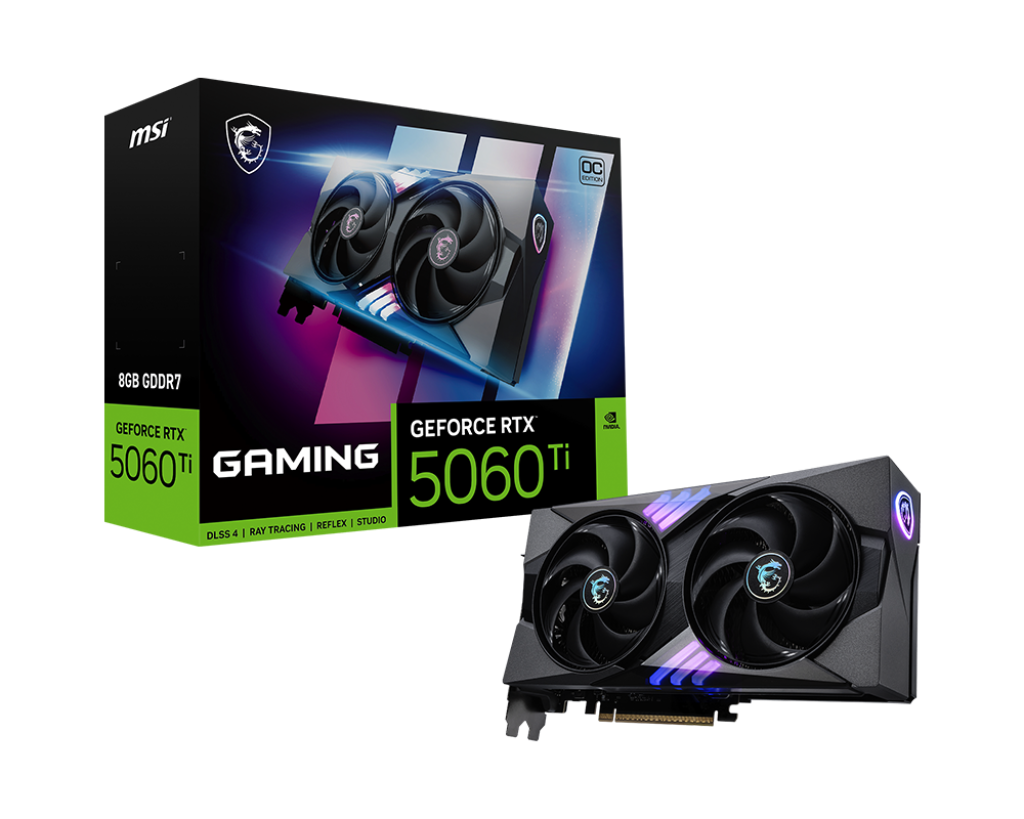 MSI GeForce RTX 5060 Ti 8G Gaming OC – Ray Tracing, DLSS 3.5, GDDR6 Graphics Card