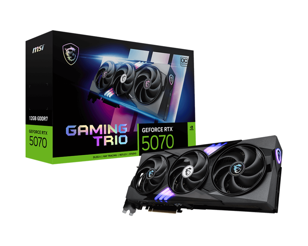 MSI GeForce RTX 5070 Gaming Trio OC 12GB GDDR6X Graphics Card | Overclocked, DLSS 3.5, Triple TORX 5.0 Fans & Ray Tracing