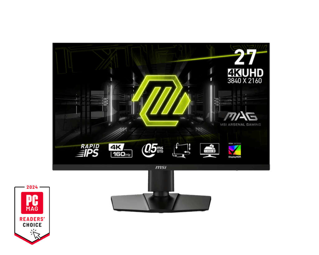 MSI MAG 274UPF E2 27 Inch 4K UHD 160 Hz Rapid IPS Monitor – 1 ms GTG & MPRT, HDMI 2.1 Console Mode, USB‑C PD, HDR 400